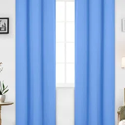 Aura Turquoise Blue Window Curtain-picture-21