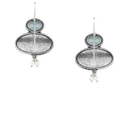 PUJVI Artificial Stone Studded & Beaded Geometric Shaped Studs image 2
