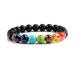 Divine souvenirs Unisex Artificial Beaded Elasticated Bracelet-44