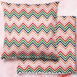 ArtzFolio Multicoloured Set of 2 Velvet Square Cushion Covers-21