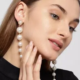 ZURIKRISHA Pearls Beaded Spherical Shape Drop Earrings-picture-43