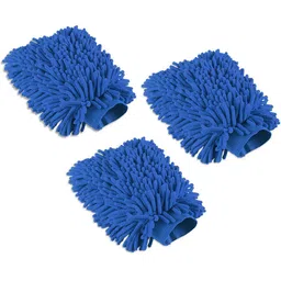 Kuber Industries 3-pcs Blue 100 GSMCleaning Gloves-64