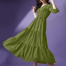 Raiyani Fashion Tiered V-Neck Fit & Flare Maxi Dress-picture-12