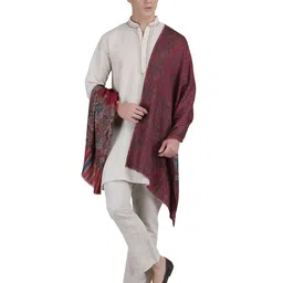 Stole & Yarn Unisex Woven Design Reversible Stole-image-32