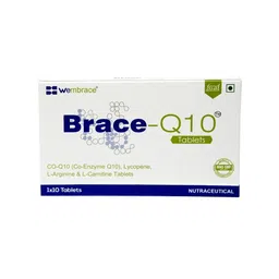 Brace Q10 Co-Enzyme Q10, Lycopene & Multivitamin Tablet For Antioxidant Support10 Tab-2