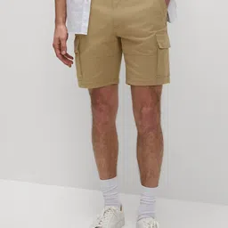 Marks & Spencer Men High-Rise Cargo Shorts-image-66