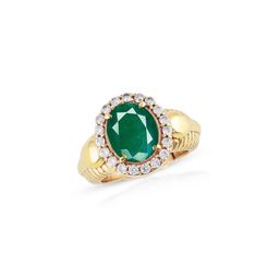 Barmunda gems Green Brass Finger Ring-image-113