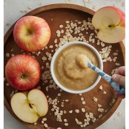 Happa Organic Apples And Oats Fruit And Grain Puree Pack of 2 - 100 gm each image 3