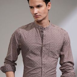 HIGHLANDER Men Slim Fit Opaque Casual Shirt-image-37