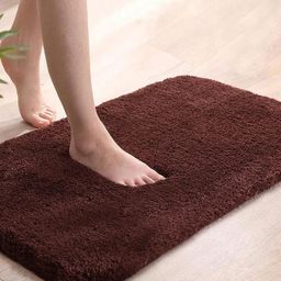 AMRO BEAUTILITY NEEDS Brown Microfiber Anti Skid 1000 GSM BathMat-image-48