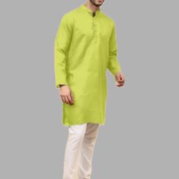 ANUJ FASHION Men Solid A-Line Kurtas-picture-2