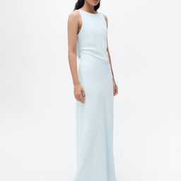MANGO Backless Maxi Satin Dress-image-3
