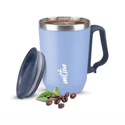 Milton Cool Touch Coastal 350 Blue SS Non Insulated Mug with Handle & Lid-300 ml-51