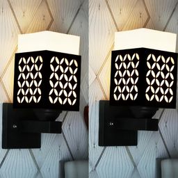 Gojeeva Brown Wood Square Wall Lamps-picture-15