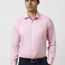 Van Heusen Men Cotton Slim Fit Textured Shirt-image-67