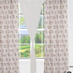 Dekor World White Set of 3 Floral Door Curtain-image-82