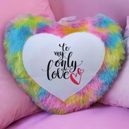 Anikmart Pink & Blue Printed Pre-FilledHeartCushions-image-95