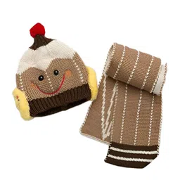 SYGA Unisex Kids Self Design Woollen Beanie-0