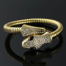 KRENOZ Gold-Plated Snake Choker Necklace-52