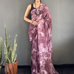 V3 FASHION STUDIO Women Tie and Dye Pure Georgette Ready to Wear Saree-image-46