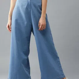 DOLCE CRUDO Women Wide Leg High-Rise Jeans-image-91