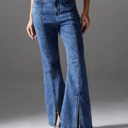 Miss Chase Women Bootcut High-Rise Light Fade Stretchable Jeans-picture-39