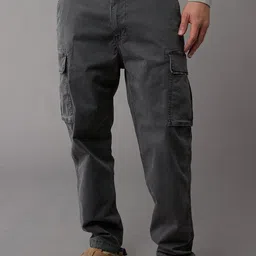 AMERICAN EAGLE OUTFITTERS Men Regular Fit Mid-Rise Cargos Trousers-image-9