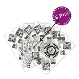 LooMantha Transparent 6 Pieces Floral Printed Table Placemats-29