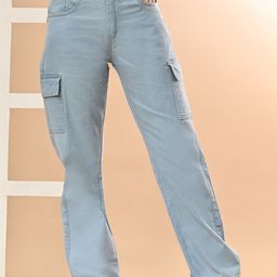 LINARIA Women Classic Mid-Rise Baggy Cargo Styles Jeans-picture-26