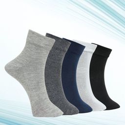 MJE Pack Of 5 Comfortable Ankle-Length Socks-image-103