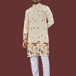 WELL TEX Men Floral Kurta-image-57