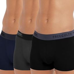 FREECULTR Pack Of 3 Anti Bacterial Micromodal Trunks FC-XT-T-AG-PB-POB-XXXL-20