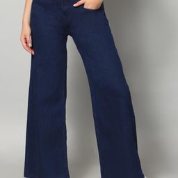 Rea-Lize Women High-Rise Acid Wash Wide Leg Stretchable Jeans-image-66