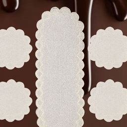 YWULY 5-Pcs White Ethnic Motifs Embellished Table Linen Set-13