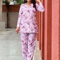 FILIB LONDON Floral Printed Shirt Collar Pure Cotton Shirt With Trousers Co-Ords-picture-16