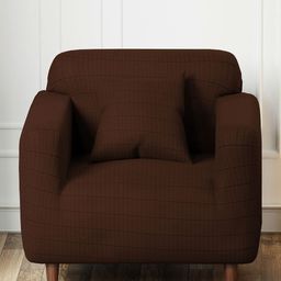 Myntra Elegant Homes Brown Jacquard 2 Piece Sofa Cover With Arms-image-89