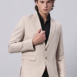 Darelooks Premium Clothing Men Beige Slim Fit Single Breasted Party Formal Blazer-picture-50