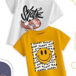 Provogue Boys 2 Printed Pure Cotton T-shirt-image-69