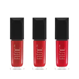 FLENC 3Pc Cryla Smudge-Proof Velvet Matte Liquid Lipstick- Milan- Barcelona - Zurich-46