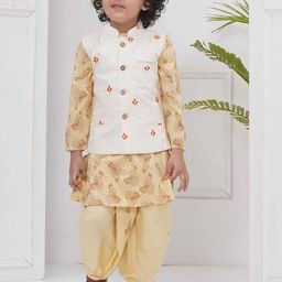 Sethukrishna Boys Floral Printed Regular Kurta with Dhoti Pants-46