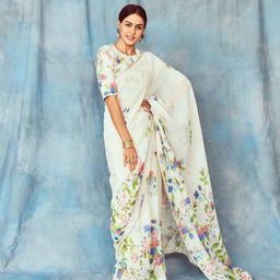 ARPITA FASHION Floral Zari Block Print Saree-12
