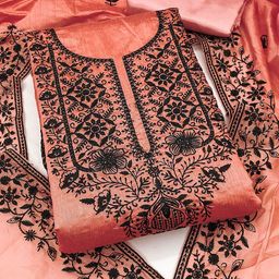 HERE&NOW Embroidered Unstitched Dress Material-picture-13