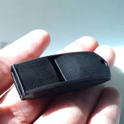 ® 3D Printed Extremely Very Loud Whistle 120 Plus dB (Black PLA Plastic) Pealess Whistle-66