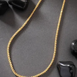 NVR Men Gold-Plated Stainless Steel Chain-34