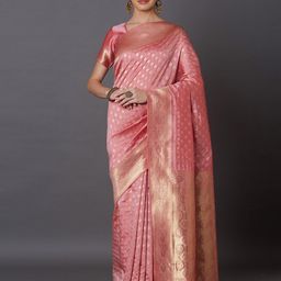 shree krishna fashion Woven Design Zari Silk Blend Banarasi Saree-picture-16