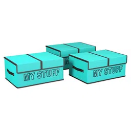 Kuber Industries Green Set of 3 Regular Multi-Utility Organisers-12