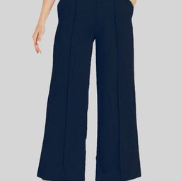 CORSICA Women Relaxed Straight Leg Flared High-Rise Trousers-image-77