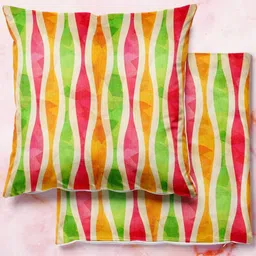 ArtzFolio Multicoloured Set of 2 Square Cushion Covers-45