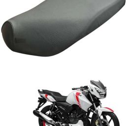 Waterproof Durable Faux Leather Cushion Seat Scooty Single Bike Seat Cover For TVS Apache, Apache RTR 160, Apache RTR 180-6