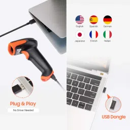 Q-IMAGE Wireless Scanner USB all in One Wireless Barcode Scanner with 2.4GHz Nano 2D 2D Camera Barcode Scanner image 4